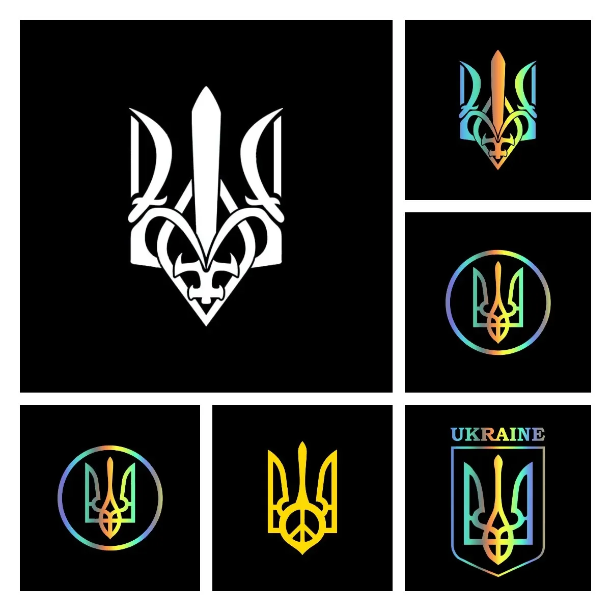 

Ukraine Coat of Arms Stickers for Car Waterproof Vinyl Decal Car Accessories DIY Styling
