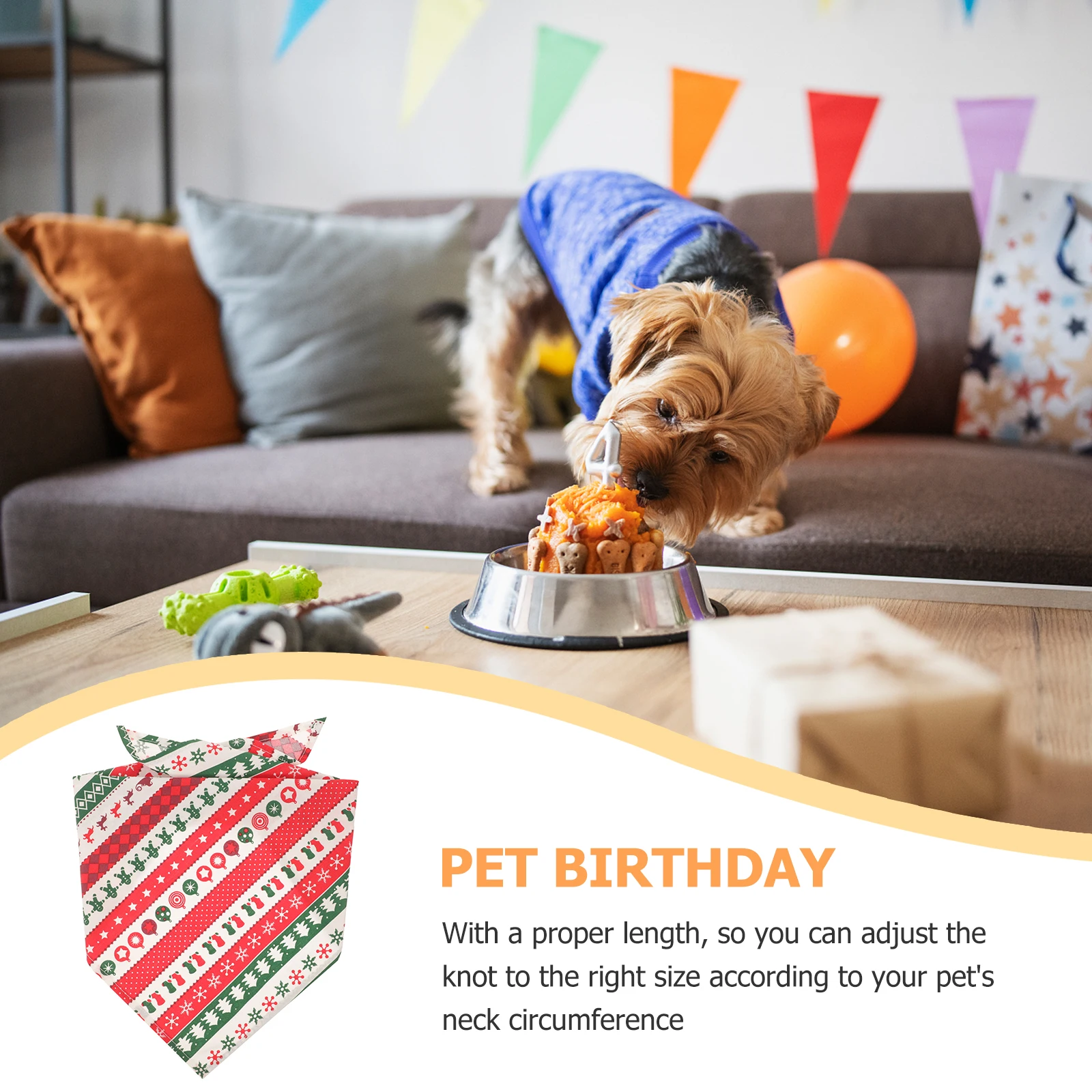 

Christmas Pet Bandana Adjustable Triangular Dog Scarf Puppy Costume Xmas Decor Dog Bandanas Pet Costume