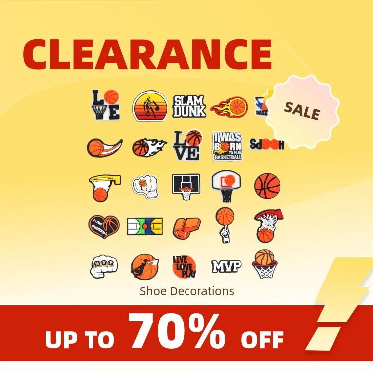 Clearance_Basketball PVC Shoe Buckle Heart Crown Designer Shoes Charms Accessory Clogs Decorations Clips Unisex Gift Favor_Conti