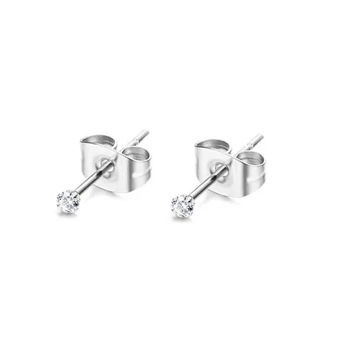 Women's Stainless Steel Stud Earrings, Gold/Silver
