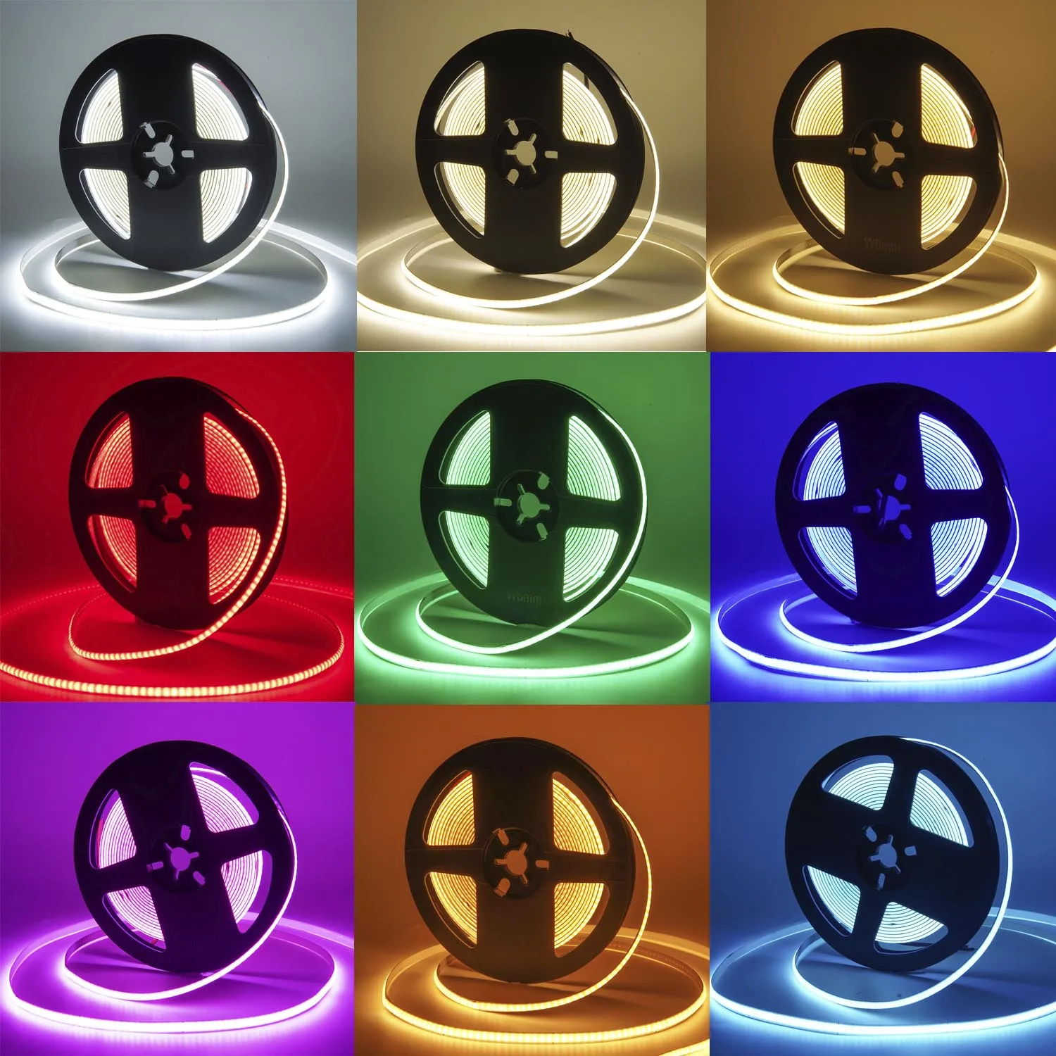 12V 3mm COB Led Strip Light Bar Flexível 384LED/M RA90 3000K 4000K 6000K Iluminação Linear LED Tape Room Decor