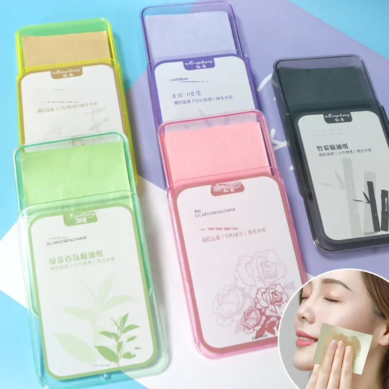 300PcsFace Oil Absorbing Paper Summer Oil Control Wipes Absorbing Sheet Oily Paper Face Cleansing  Makeup Tool Face Oil Blotting