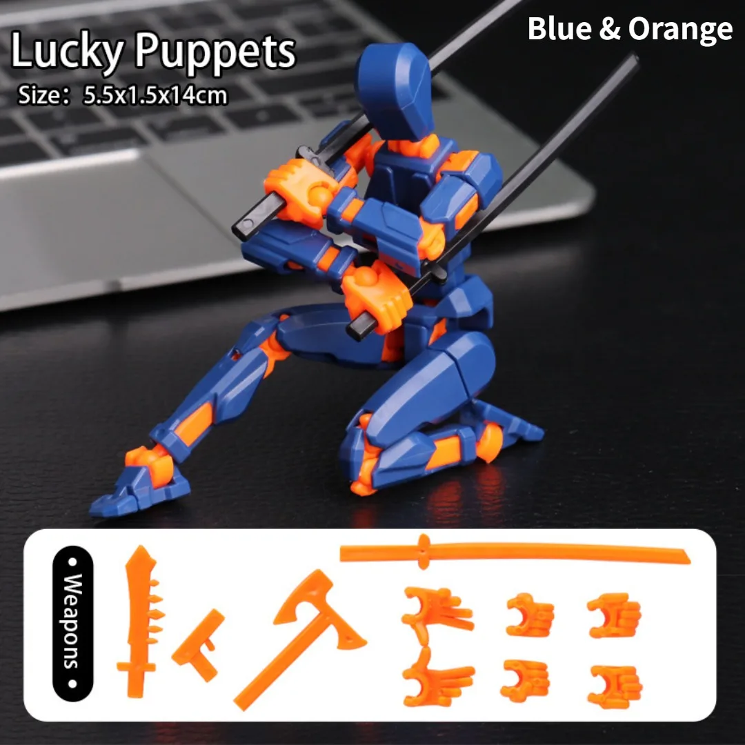 ألعاب الدمى المطبوعة ثلاثية الأبعاد من Lucky Puppets، مكعبات بناء، دمى دمية، ألعاب تخفيف الضغط