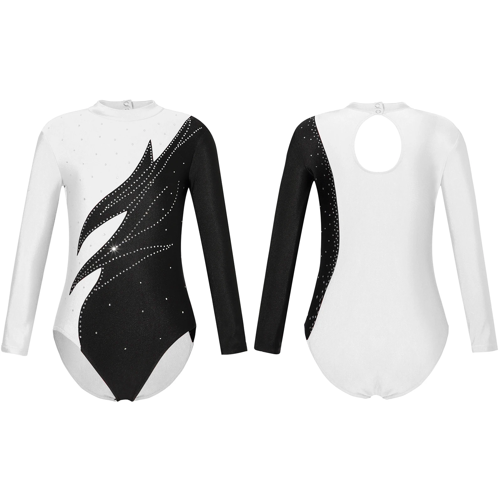 Kids Boys Latin Dance Bodysuit Glittery Rhinestones Zipper Leotard Shirt Jumpsuit for Ballet Ballroom Competition Performance image 5