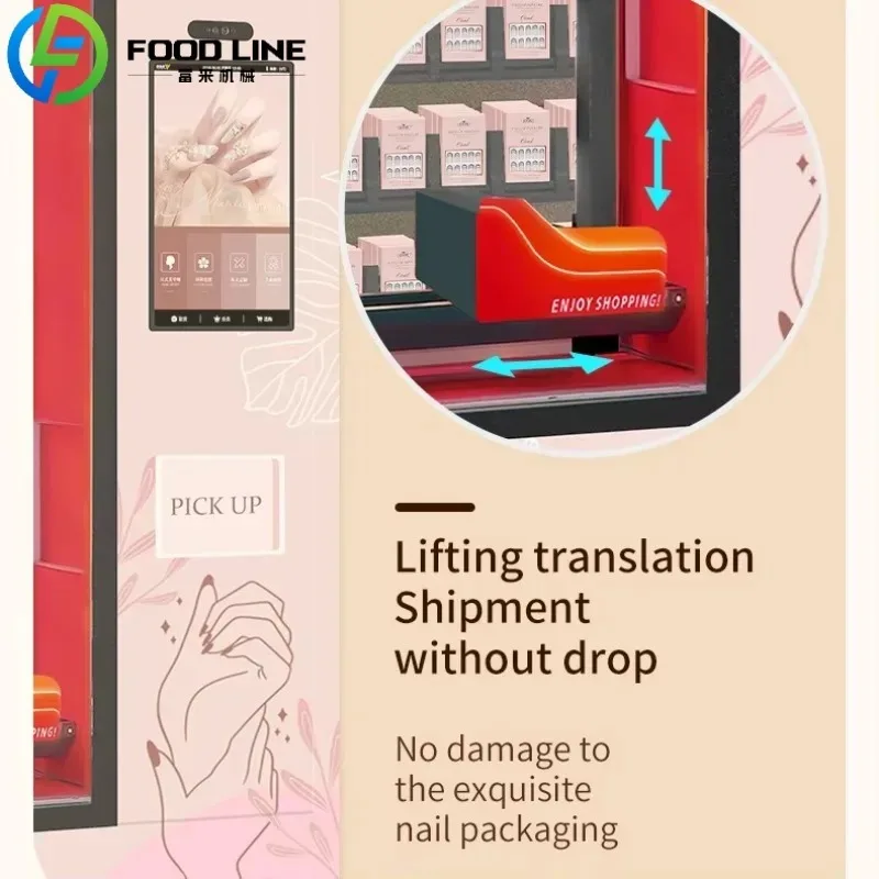 آلة بيع المكياج الذكية LED موزع مستحضرات التجميل التفاعلي ذاتي الخدمة لإكسسوارات الشعر