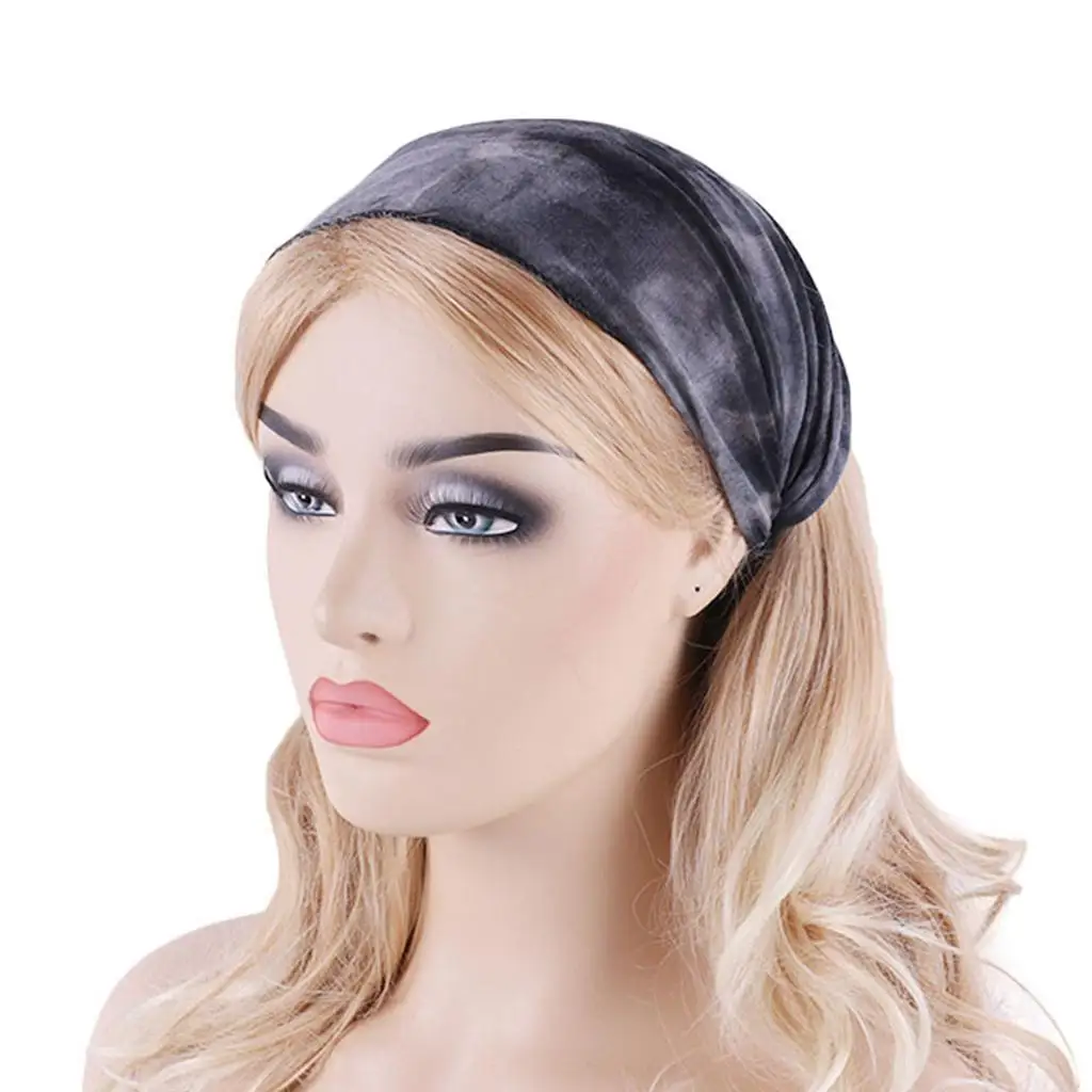 Elastic Head Wrap Cotton Turban Wide Hairband for Girls Makeup Tool Sport Yoga Dance Party