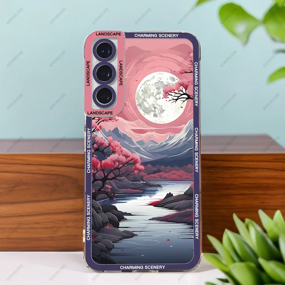 Phone Case For Samsung Galaxy S20 S21 S22 S23 S24 FE Plus Ultra A13 A24 A32 A34 A50 A51 A73 A54 A55 Soft Cover Landscape