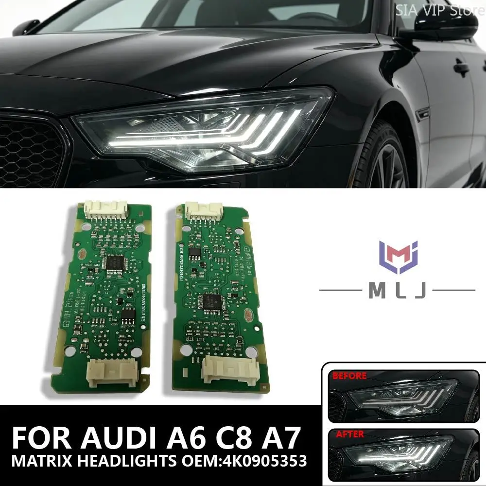 

4K0905353 For 2019-2025 Audi A6 C8 A7 C8 Matrix LED Headlight Circuit Board Module Angel Eye DRL White Chip Car Accessories