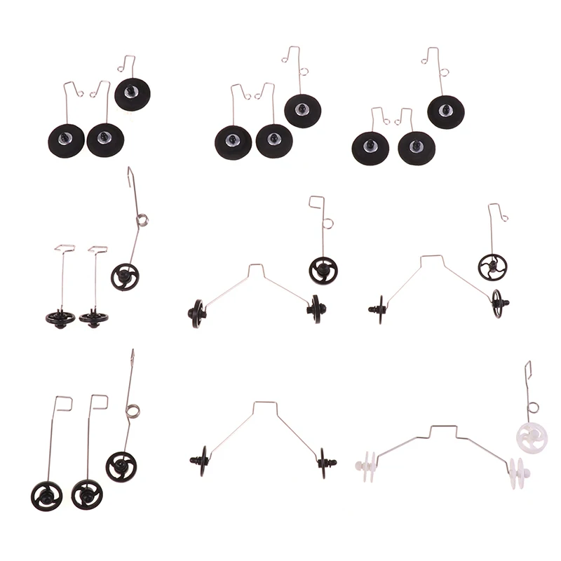 Kit de train d'atterrissage planeur en mousse RC, 1 ensemble, accessoires d'avion à roues pour Cessna J-11 J-20 SU27 SU57 Z51 F22 SU35