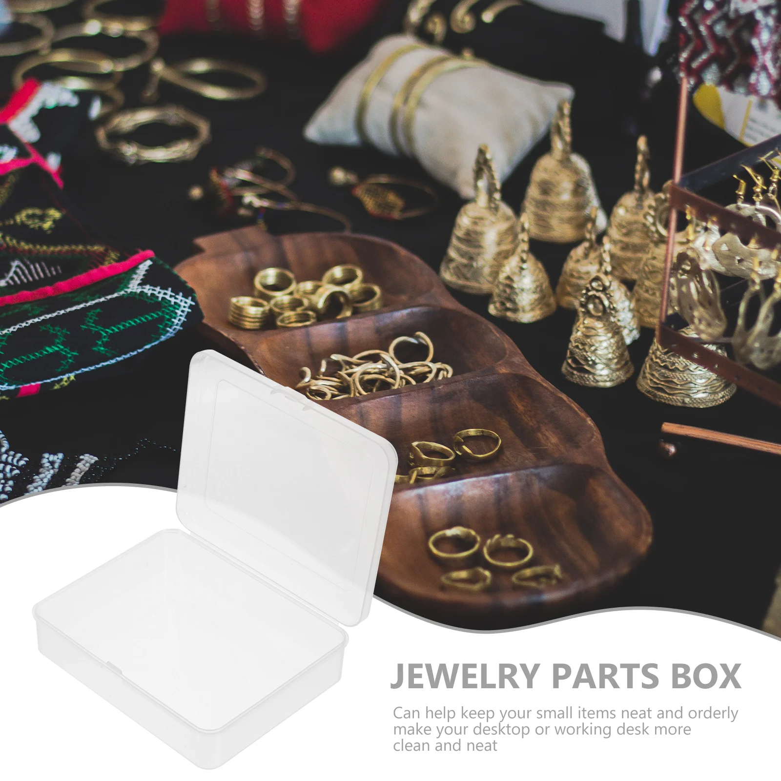 

12Pcs Small Plastic Storage Box Transparent Container for Beads Coins Earplugs Safety Pins Watch Parts Craft Supplies Organizer