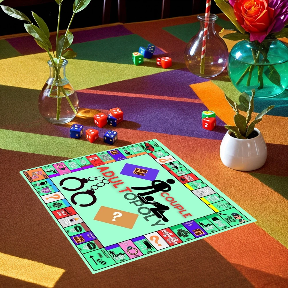 لعبة لوحة Adultopoly للزوجين ألعاب احتكار ليلية ألعاب حفلات الشرب بطاقات سطح السفينة العلاقة الحميمة الممتعة للترفيه الكبار جديد
