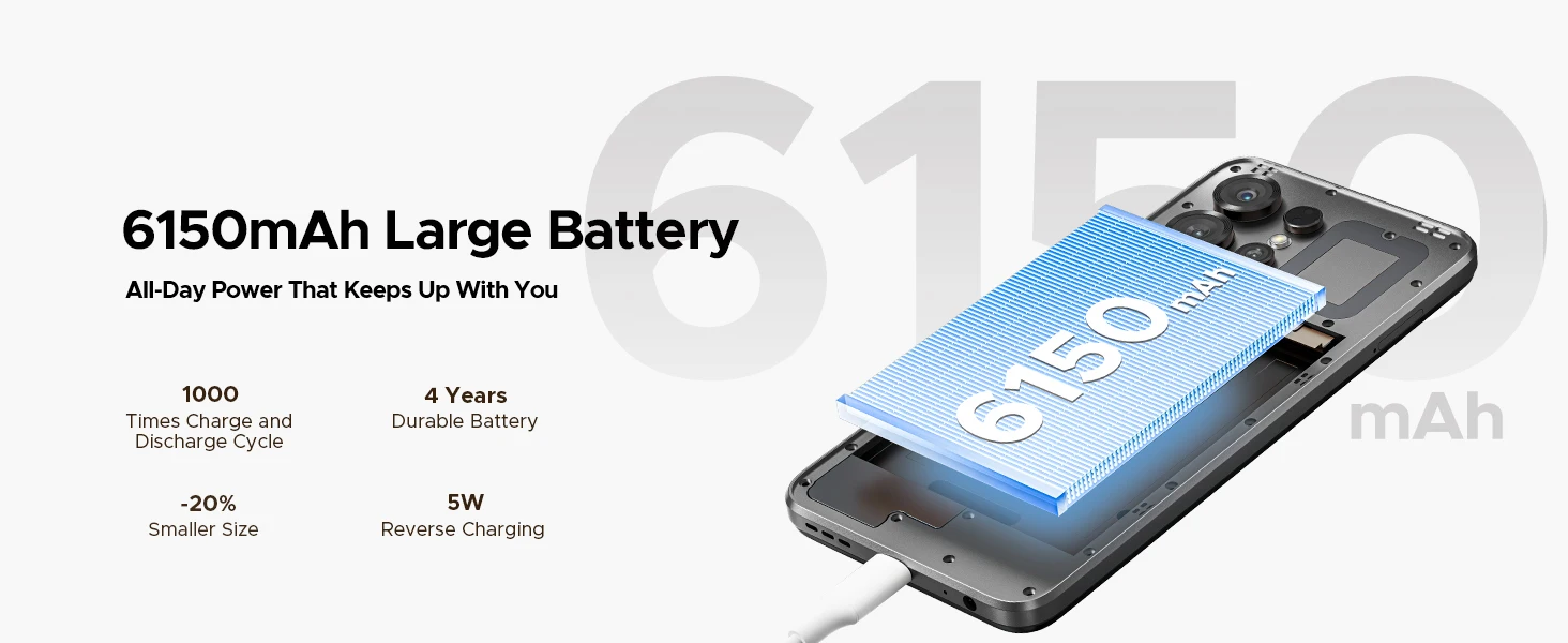 DOOGEE Note56X Lite Android 16 Smartphone 12GB+32GB 6.56" HD+ Screen 6150mAh Battery 8MP+5MP Widevine L1 NFC Cell Phone