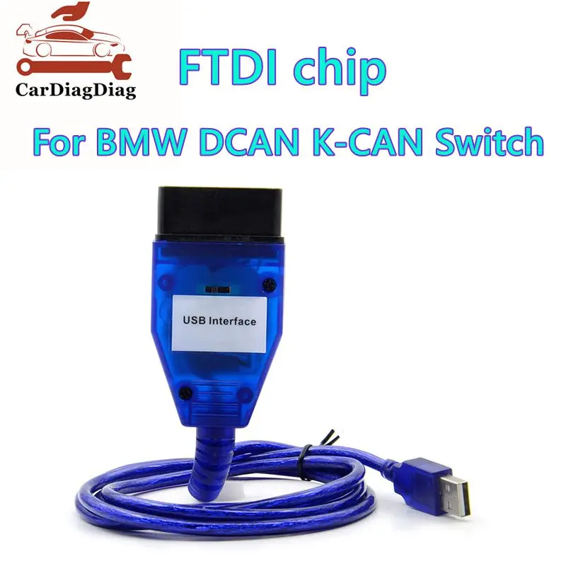 Full Chips FT232RL For BMW  DCAN K-CAN FTDI  with Switch OBD2 USB Diagnostic Cable OBD2 USB Compatible For BMW Series