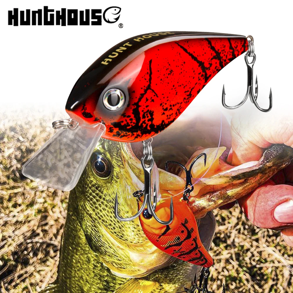 Hunthouse Squarebill Crankbait – Señuelo flotante 65mm para lucio - imagen 3