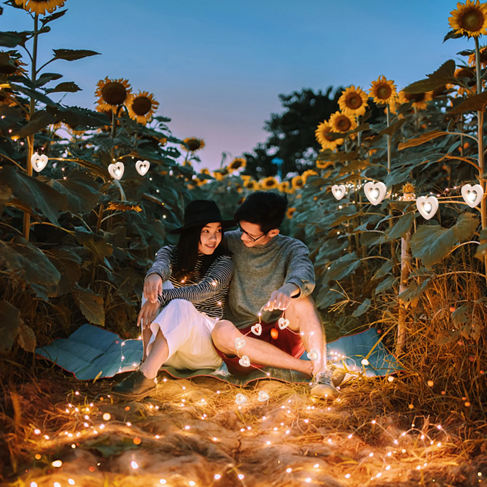 

1Pcs Love Heart String Light Romantic LED Lamp Decorative Light Party Atmosphere String Lamp for Wedding Festival Decoration