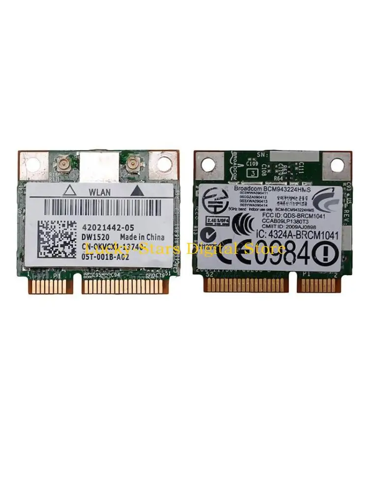 

T3EE Mini PC-E Wireless Card,BCM943224HMS 300Mbps 2.4/5GHz Dual-Band LAN Card