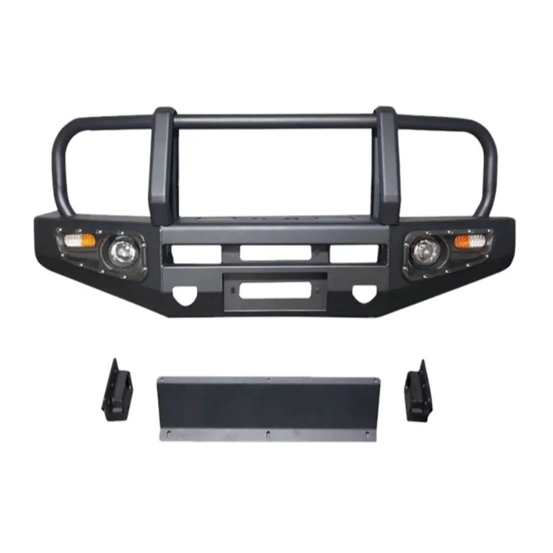 

High Quality JB64 JB74 Steel Front Bumper with Tow Hook Cut-Outs Hot Sale Auto Parts for Off-Road Suzuki Jimney Vehicles