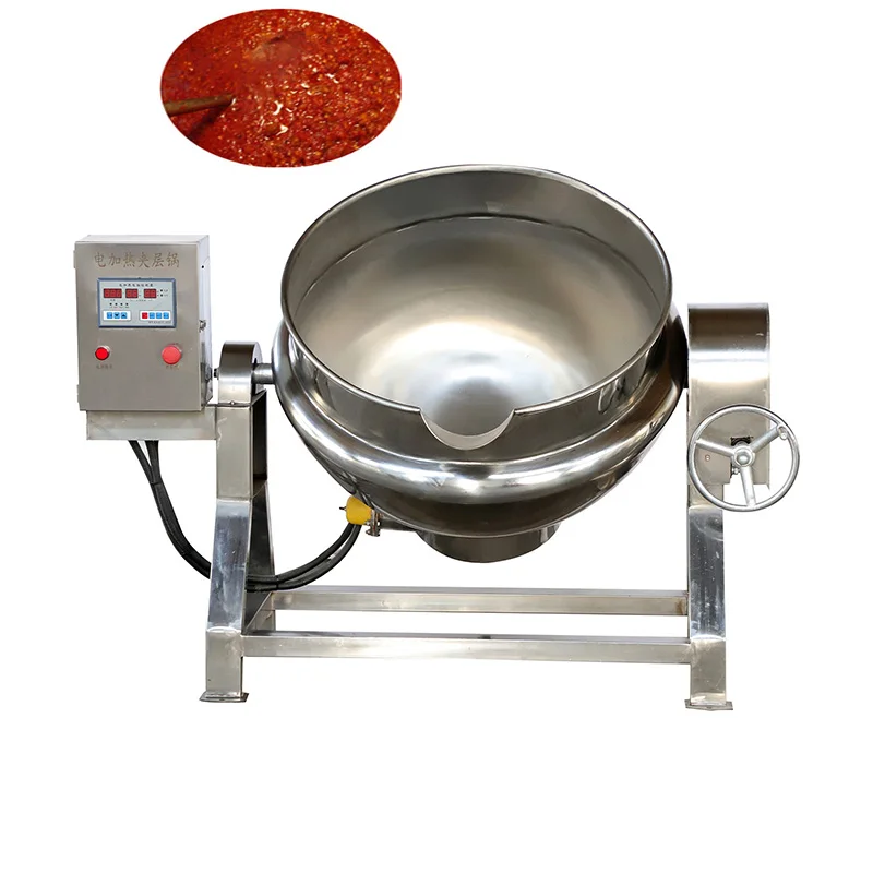 100L /200L Tomato Paste Cooking Mixer Machine Hot Sauce Jacket Kettle With Mixer for Jam