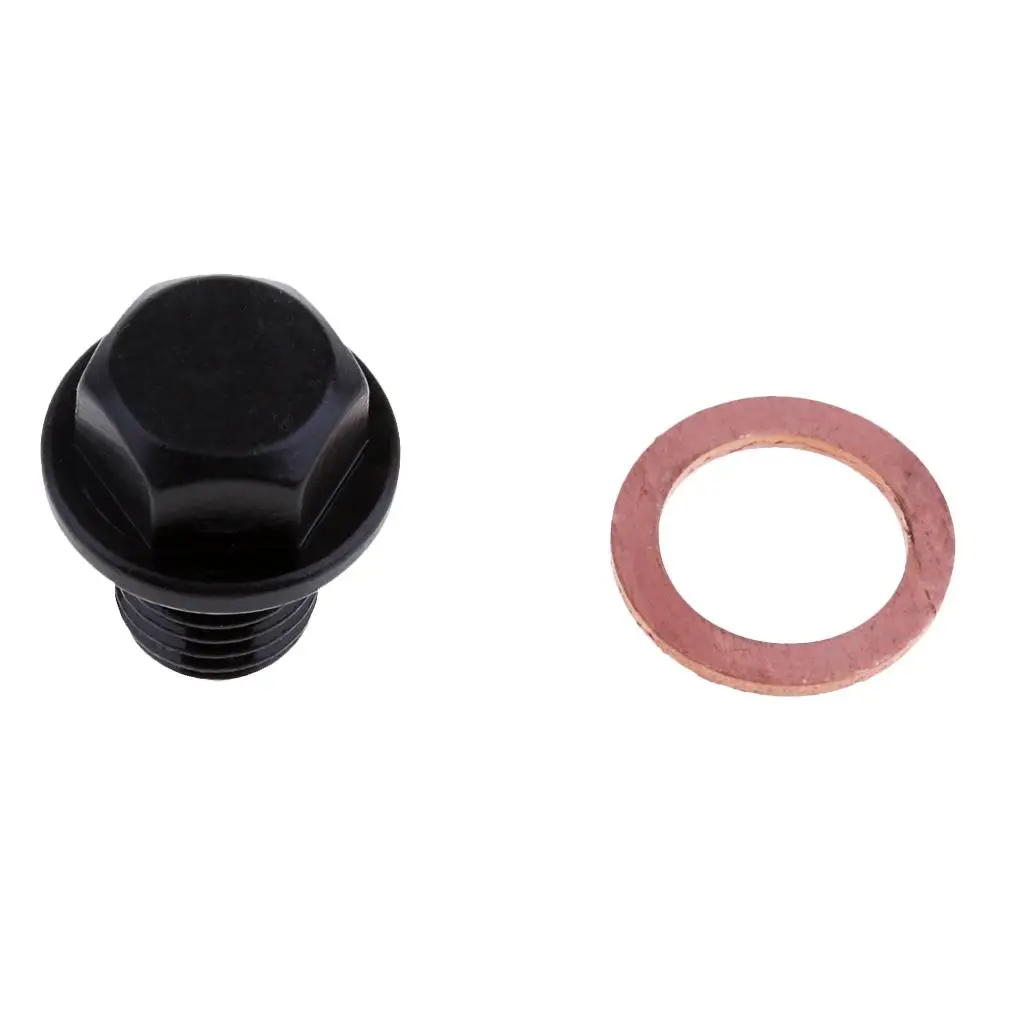 Magnetic Oil Drain Plug Bolt for YAMAHA FZ MT 09 YZF-R1 R6 TRX850 Black