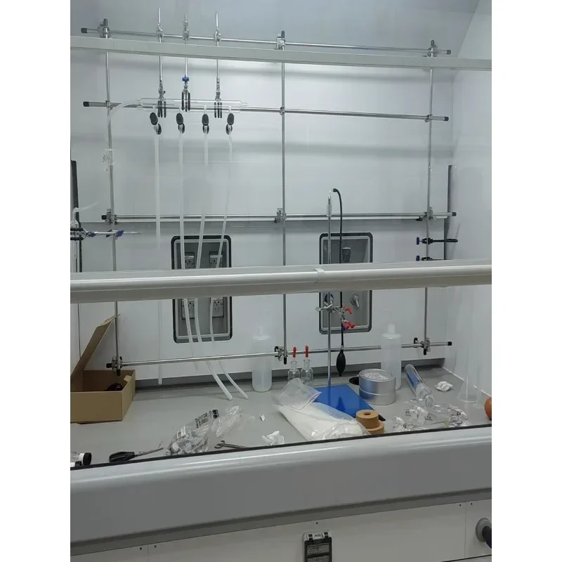 Fume hood Grid Rack Fume hood Synthetic Rack Double Row Tube Fixture Rack Stainless Steel Material Fiberglass Rod Material