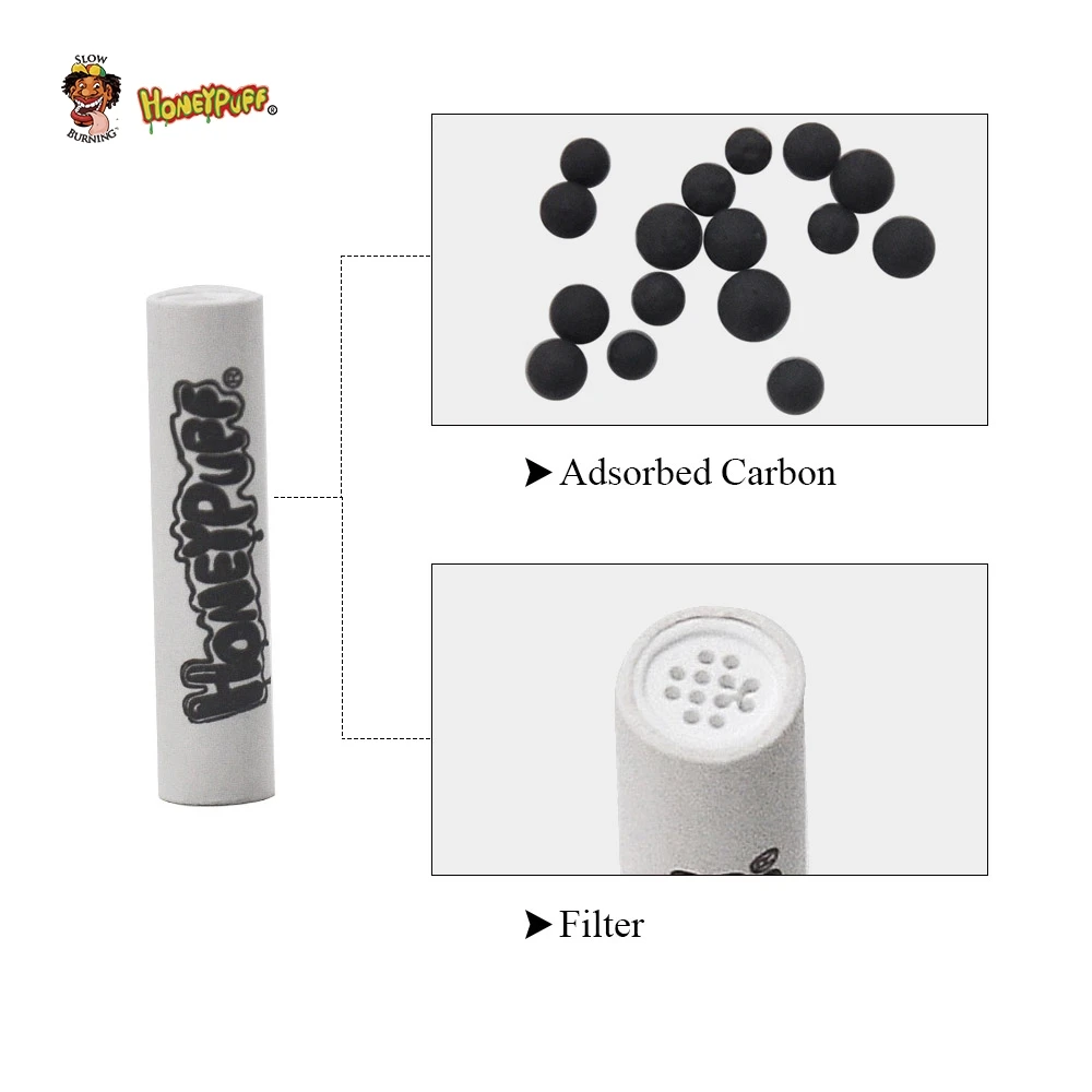 HONEYPUFF 10pcs Activated Carbon Filter 9mm/7mm/6mm Charcoal Filter Tip Set For Metal or Natural Wood Pipa Fittings