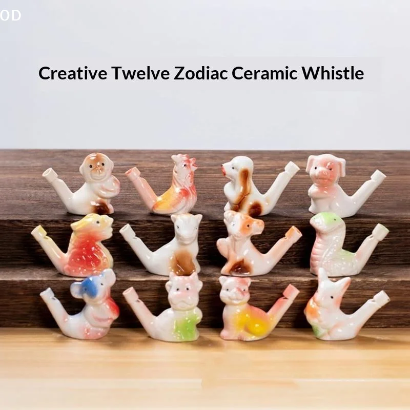 1Pcs Early Learning Bath Noise Maker Bird Whistle Water Musical Ceramic Colorful Animal Shape Water Whistles Party Favor