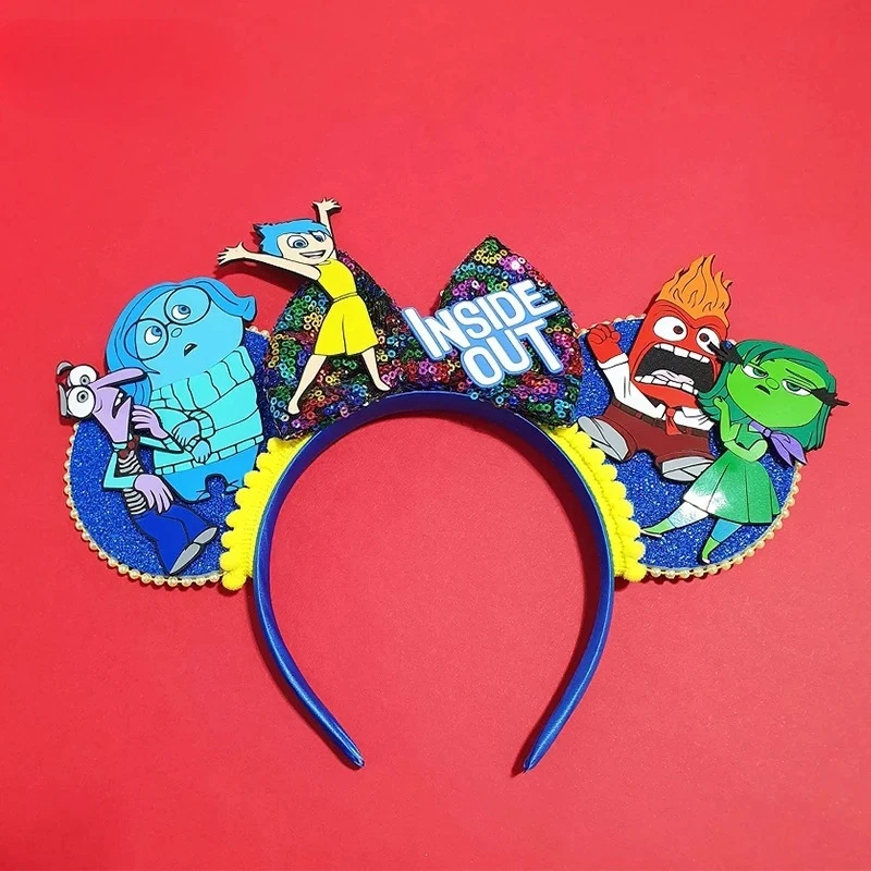 

Inside Out 2 Hair Hoop Kawaii Figure Anxiety Sadness Anger Disgust Fear Joy Headband Anime Cartoon Hair Band Kids Gift