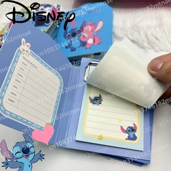 Disney Cute Stitch Notebook with Splint Cartoon Mini Portable Pocket Notepad Diary Tearable Office Student School Supplies