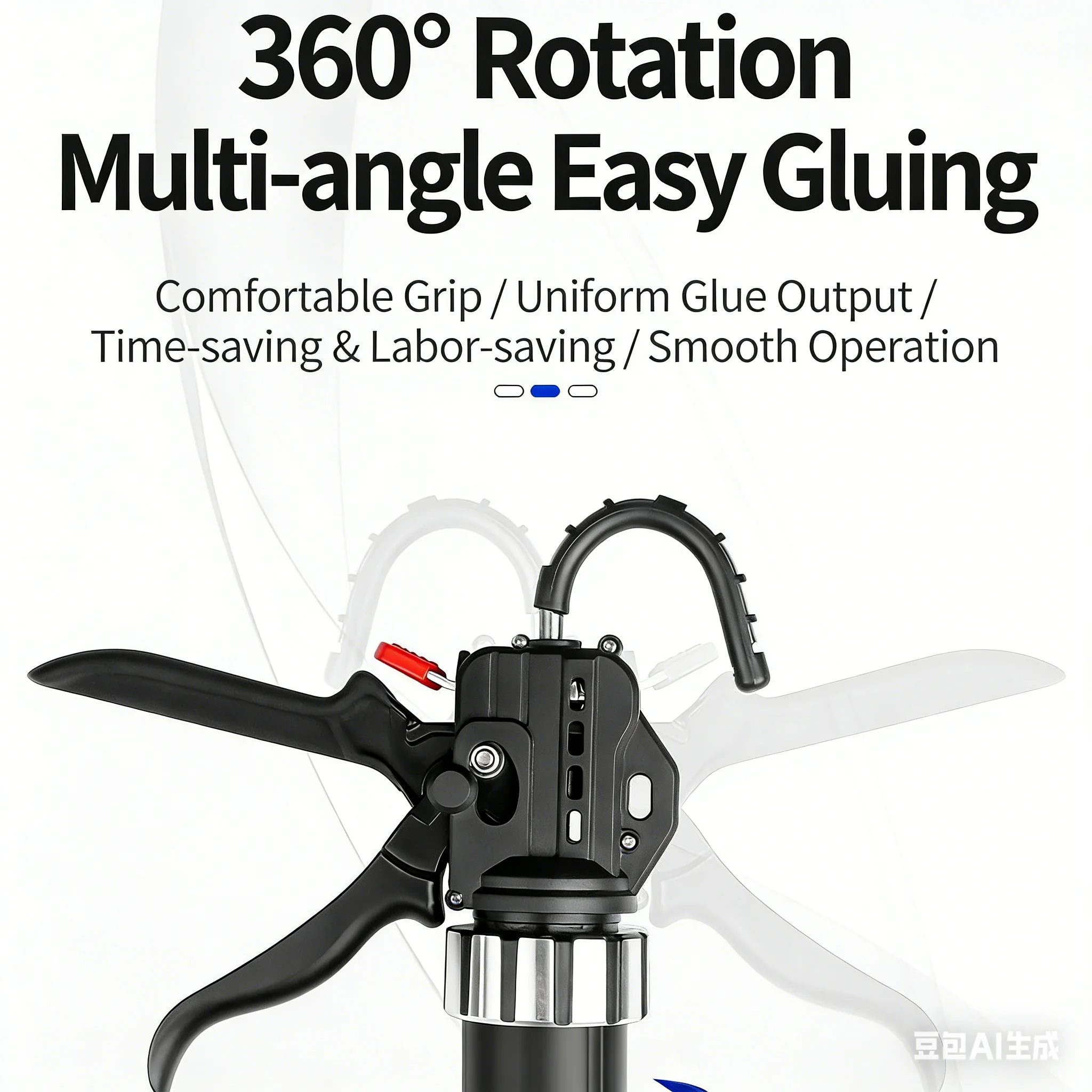 Flagship 19 bearing structure glue gun, automatic glue breaking, labor-saving, large stroke dual-use glue gun