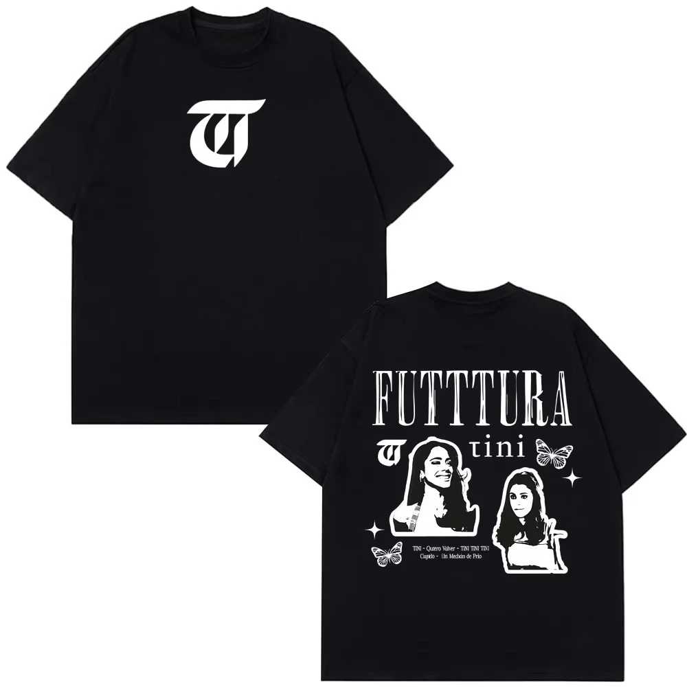 Camiseta Inger TINI STOESSEL Futtura Album 2026, camisetas de moda para hombres y mujeres, camisetas informales de algodón, camiseta Vintage de manga corta