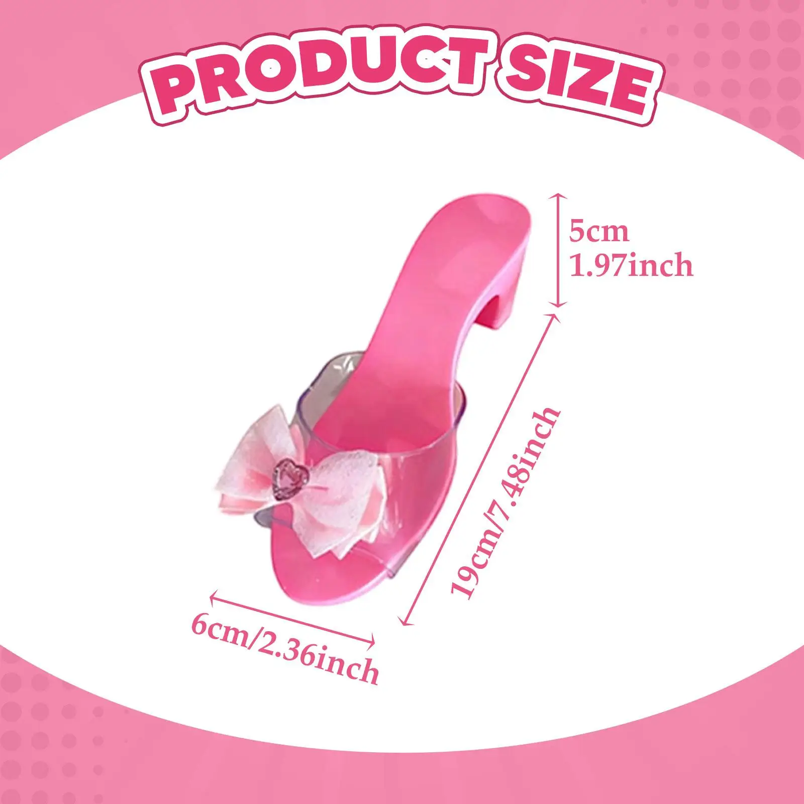 Kids Clear Jelly Slippers Princess High Heels Sandals for Toddler Girls Dress Up Pretend Play Christmas Gift