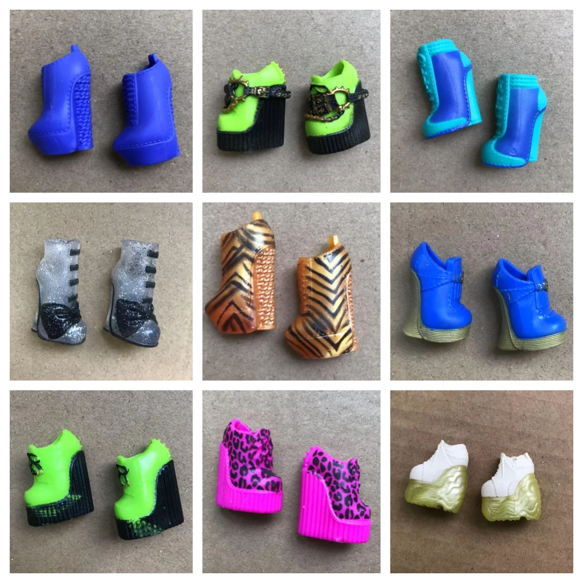 

DIY Радужные кукольные сапоги Туфли Сандалии Высокие каблуки - Набор аксессуаров для кукол с черными, зелеными, красными высокими каблуками для декора одевания