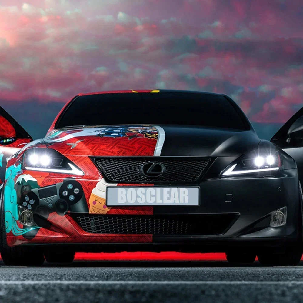 2-teilige LED-Scheinwerfer-Einheit für Lexus IS250 IS350 IS220d ISF 2006-2014 DRL Sequentieller Blinker Projektor Plug-and-Play Frontleuchte