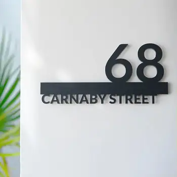 客製化壓克力地址牌 門牌號碼 戶外街道標誌 門牌 防水門牌號碼 戶外門牌標誌 10 最佳銷售 門牌號碼 - №7