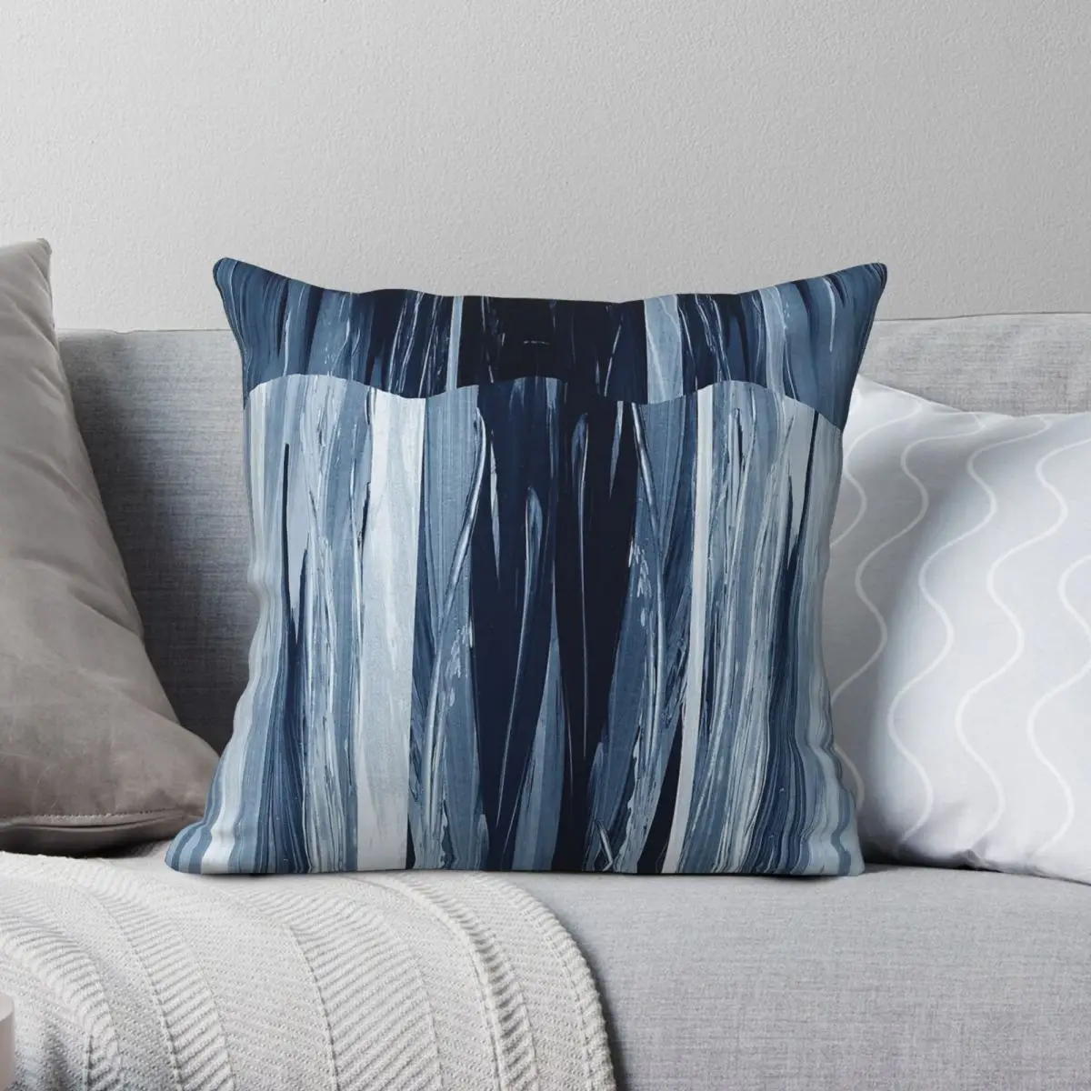 

Wave Organic Golden Ratio Flow Square Pillowcase Polyester Linen Velvet Creative Zip Decor Pillow Case Car Cushion Cover