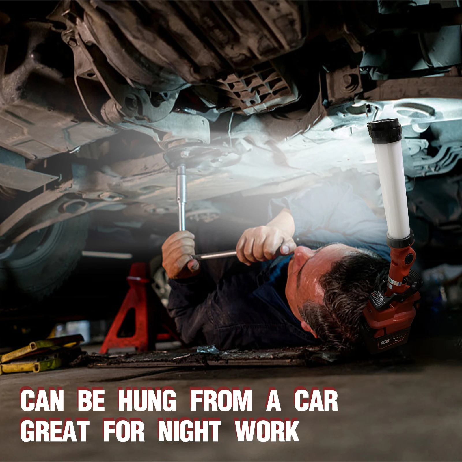 2400lm LED światło robocze Clip on Light kompatybilne z baterią litową Milwaukee i m18 30W światło halogenowe