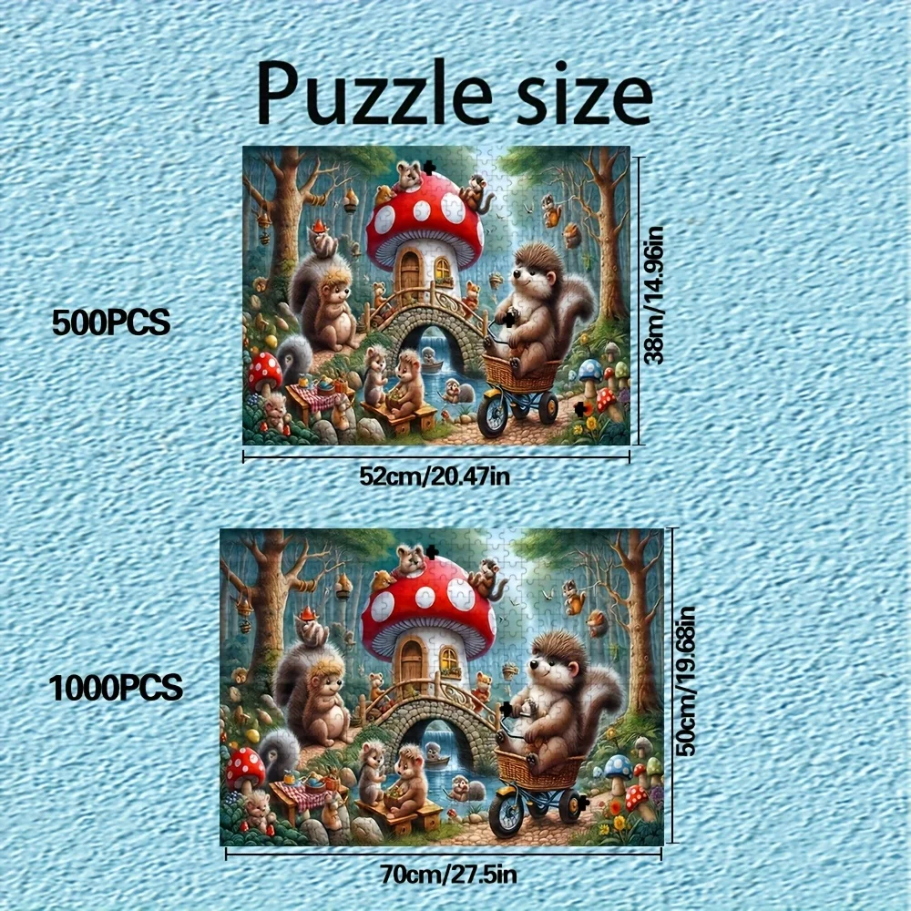 500/1000ピース 大人向けパズル、高品質、ストレス解消の楽しいファミリーゲーム、誕生日、クリスマス、ハロウィーン、ギフトに最適