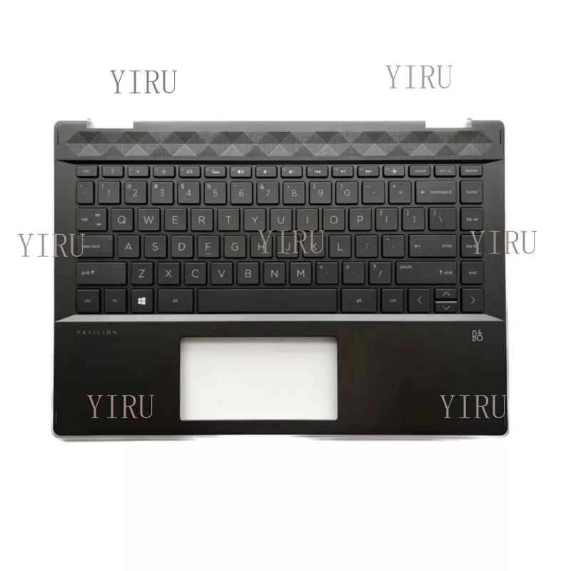 

L+ New for HP Pavilion X360 14-DH Palmrest w/ Keyboard Backlit Silver Edge L53795-001