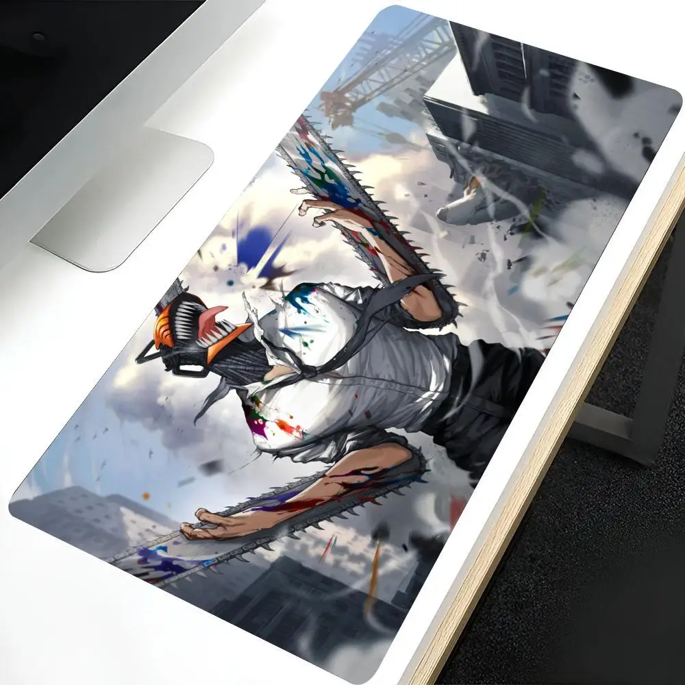 Anime C-Chainsaw Mans Mouse Pad Large mouse pad for home office Waterproof leather desk pad for gamers Computer mouse pad Keyboa