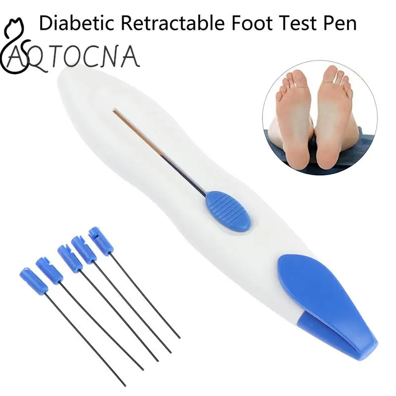 

5pcs/Set Diabetic Monofilament Tester Retractable Foot Test Pen Replacement Nylon Filament Endocrinological Diagnostic Tool