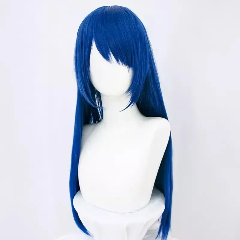 Lucky Star Izumi Konata Cosplay Wig Headwear Blue Long Hair Wigs