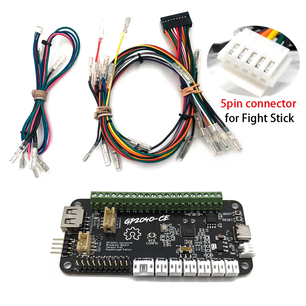 RP2040 Advanced Breakout Board USB Passthrough Fighting Board for