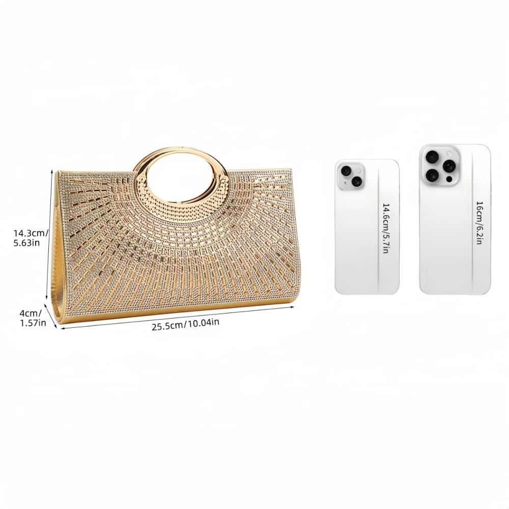 Fashion Rhinestone Shoulder Bag Rhinestone Glitter Evening Bag High Party Celebrity Handbags Gowns Matching Bags