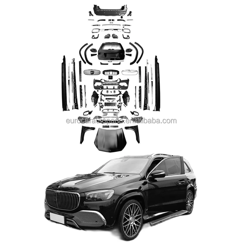 GL GLS X166 Upgrade to GLS-Class X167 MAY Style Body KIT GL400 GL500 GL350 GL63 Car Retrofit Hood Bumpers Headligths
