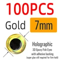 100 Piezas de Oro de 7mm