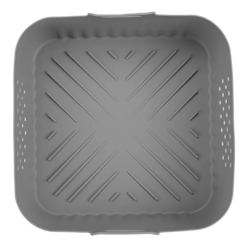 ster-20-23cm-forros-de-silicone-reutilizaveis-​​para-fritadeira-a-ar-acessorios-para-bandeja-de-assar-para-fritadeira-corsori-gourmia-5-8qt-cinza