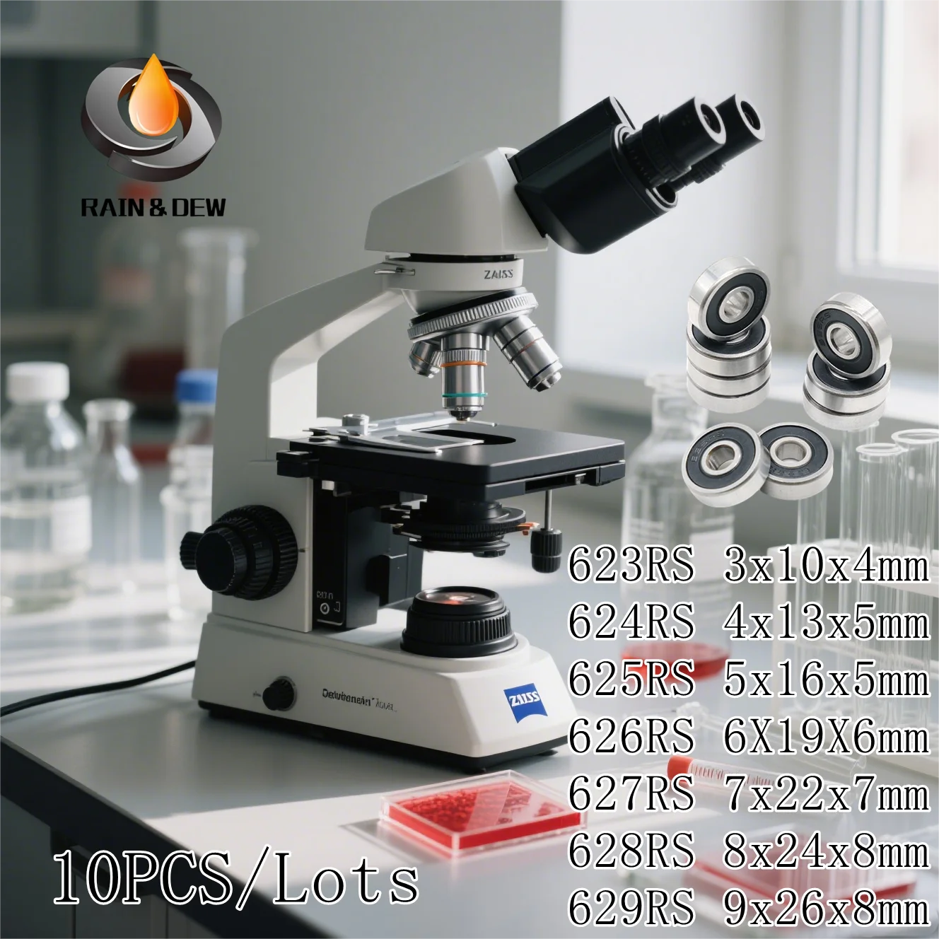 

Для миниатюрной модели дистанционного управления двигателем, небольшой насос, 10 шт., 623RS, 3x10x4 мм, высокоуглеродистый хромированный подшипник, сталь P0, класс ABEC-7