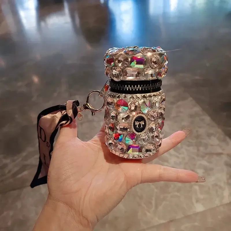 Bling Diamond Mini Key Wallets Coin Purses Pouch Bag Women Travel Lipstick Cosmetic Bag Make Up Organiser Clutch Coin Box