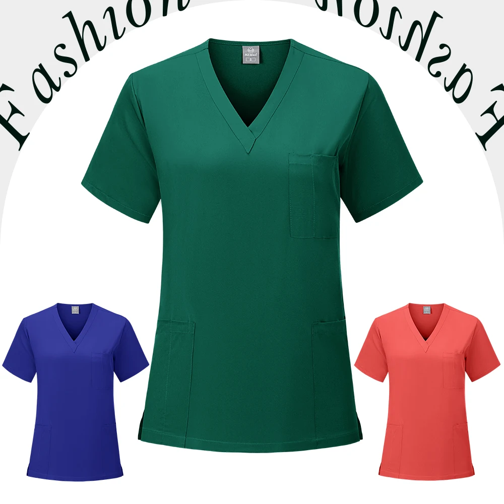 Veelkleurige Unisex Apotheek Met Korte Mouwen Verpleegkundige Uniform Ziekenhuisarts Werkkleding Orale Tandheelkundige Chirurgie Uniformen Medische Scrubs Sets