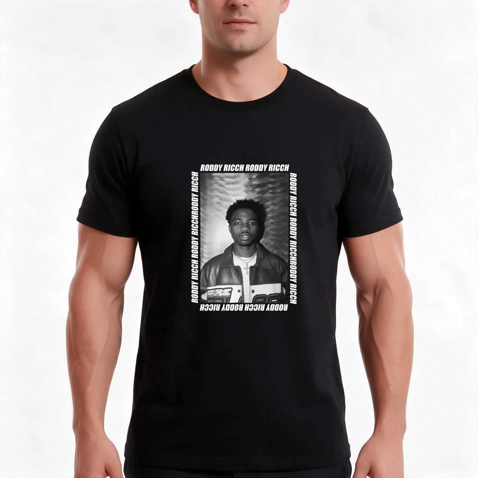 RODDY RICCH T-Shirt Summer Casual Cotton Tee Oversized Streetwear Tops Vintage Graphic Print Loose Fit Short Sleeve
